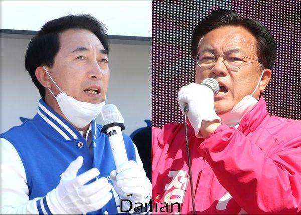 4·15 총선 공주부여청양에 출마한 박수현 더불어민주당 후보와 정진석 미래통합당 후보(자료사진). ⓒ데일리안 박항구 기자