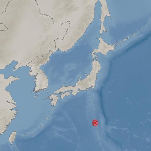 일본 시즈오카 남남동쪽 892km 해역서 발생한 지진. 기상청 홈페이지 캡처