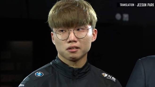LCK 2020 스프링을 우승하고 나서 눈물을 보였던 T1의 톱 라이너 '칸나' 김창동.