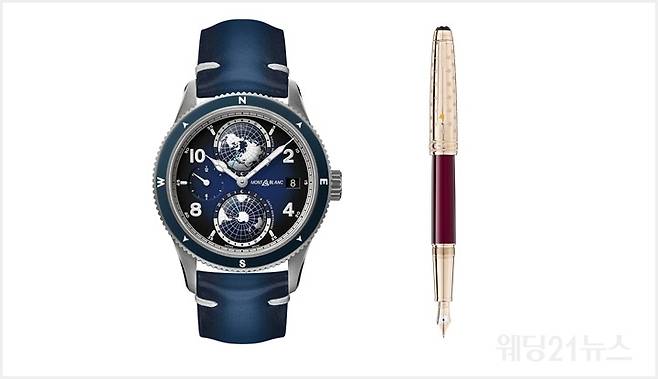 사진 : 몽블랑 1858 지오스피어 블루, 르 쁘띠 프린스 더 플래닛 두에