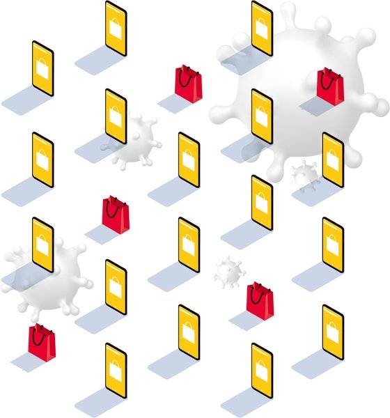 코로나19가 바꾼 우리의 삶. 디지털 일상화가 가속화되고 유통의 주도권이 온라인으로 넘어가는 미래에 오프라인 매장의 형태는 어떻게 변화할까. 그래픽 신용호