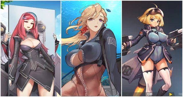 가슴, 엉덩이 등이 비대하게 묘사돼 기괴한 느낌을 주는 ‘라스트오리진’의 여성 캐릭터들. ‘라스트오리진’ 캐릭터 이미지컷