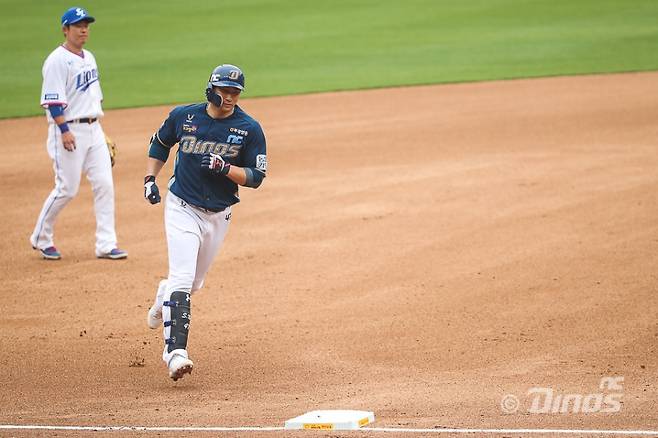 ▲ 개막전에서 홈런을 친 나성범. ⓒ NC 다이노스