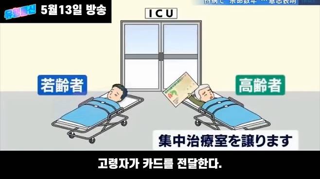 일본 '집중치료 의지카드' / 사진=유튜브 '유행통신' 캡처
