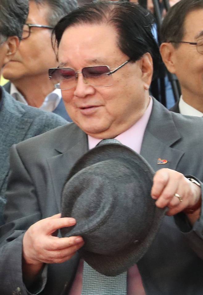 이기명 전 노무현 대통령 후원회장. 연합뉴스