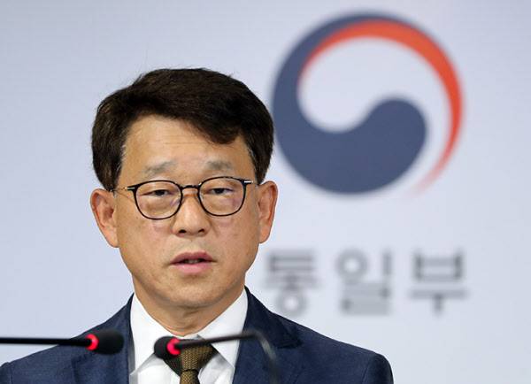 정례브리핑 중인 여상기 통일부 대변인. /뉴시스