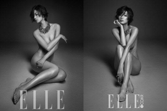 2013년 찍은 안영미 누드화보. 사진=엘르