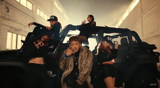 A scene from his music video "Gang." [SCREEN CAPTURE]