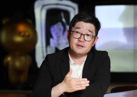 KakaoPage CEO Lee Jin-soo during the interview on May 11 at the company's headquarters in Pangyo Techno Valley, Gyeonggi. [KIM SANG-SUN]