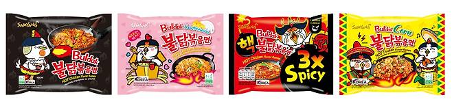 수출용 불닭 4종 이미지. /사진=삼양식품