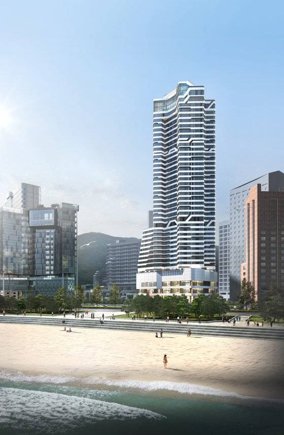 집창촌 해운대 609에 들어설 레지던스 조감도. 해운대구