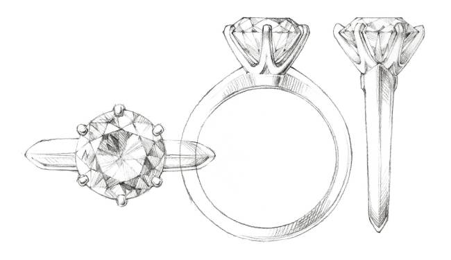 130년 전 티파니  세팅링 스케치. [티파니]