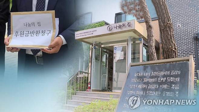 나눔의 집도 논란…"후원금 돌려달라" 소송까지 (CG) [연합뉴스TV 제공]