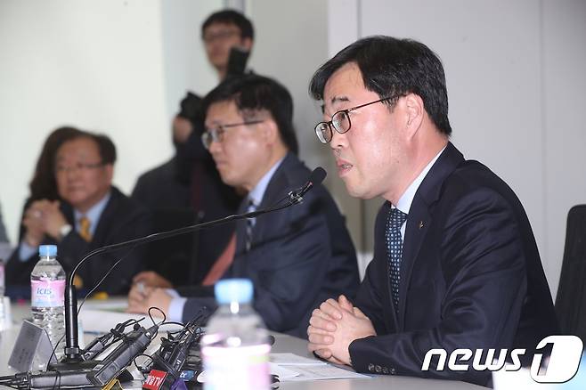 김기식 더미래연구소 정책위원장. 2018.4.16/뉴스1 © News1 민경석 기자