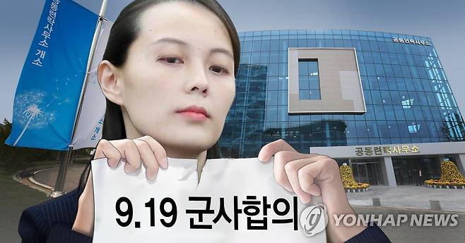 북한 김여정 노동당 제1부부장 군사적 도발 시사 (PG) [김민아 제작] 사진합성·일러스트