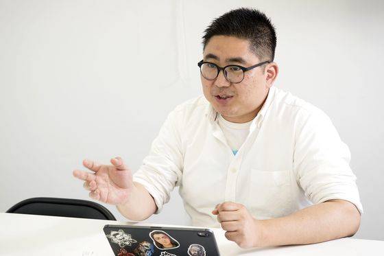 블라인드 문성욱 대표가 10일 서울 강남구에 위치한 사무실에서 중앙일보와 인터뷰하고 있다. 장진영 기자