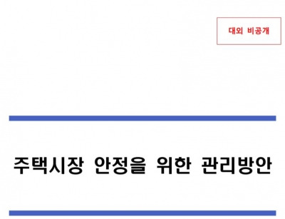 부동산 대책 관련 대외 비공개 문건