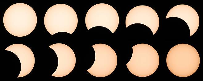 우리나라에서 포착된 부분일식(사진=연합뉴스)