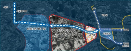 더플라자호텔 리모델링 후 보행로