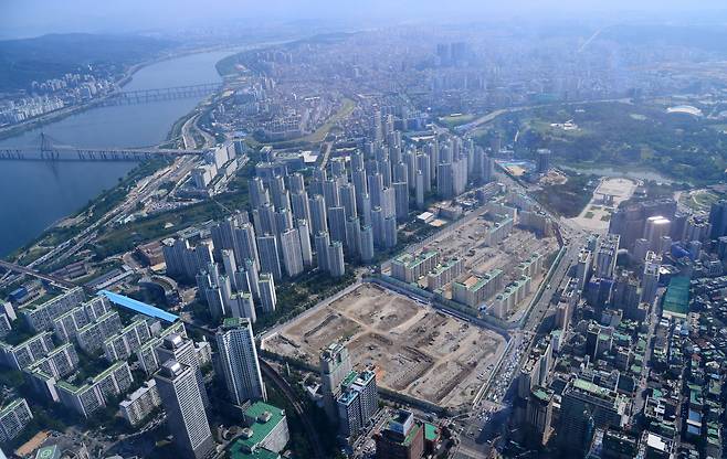 서울 송파구 잠실 일대 아파트 밀집지역의 모습. [헤럴드경제DB]