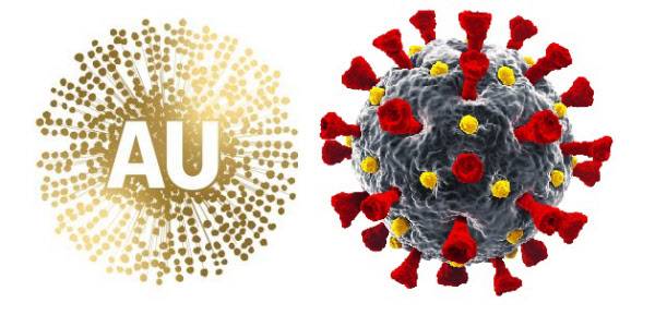 1000만 달러(약 120억원)을 들여 만든 호주 새 로고(왼쪽)과 바이러스 모형. 신종 코로나 바이러스가 전 세계적으로 유행하는 가운데 호주의 국화 '골든와틀'을 본 따 만든 새 로고가 "바이러스 같다"는 비판을 받고 있다./트위터