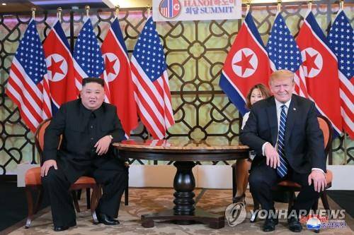 2019년 2월 베트남 하노이 2차 북미정상회담 [조선중앙통신=연합뉴스] [국내에서만 사용가능. 재배포 금지. For Use Only in the Republic of Korea. No Redistribution]