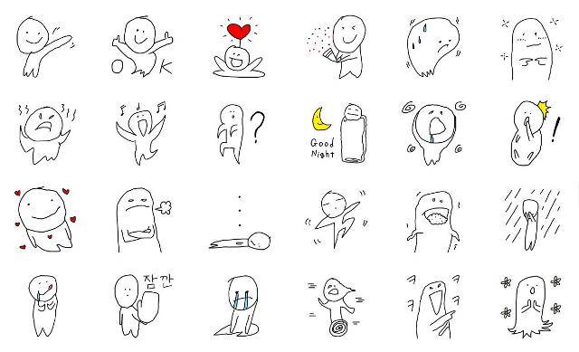 작가 '제제'의 카카오톡 이모티콘 '이초티콘'. 카카오 이모티콘샵 캡처