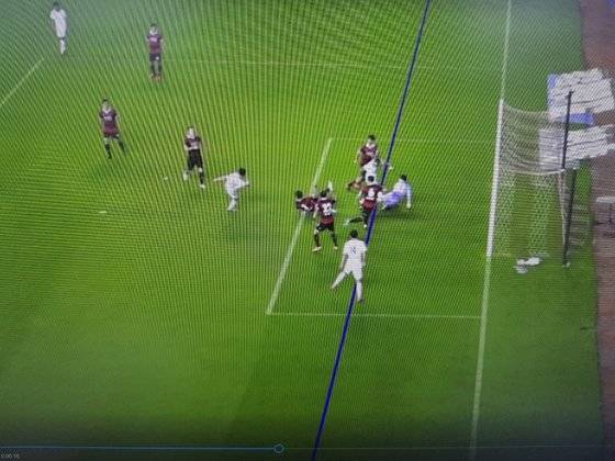 김민우 득점 상황에서 타가트 오프사이드 장면 / 대한축구협회 제공