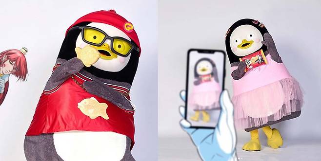 펭수 등장 후 마케팅에서 캐릭터를 활용하는 트렌드가 확산됐다. 사진은 빙그레가 붕어싸만코 모델로 펭수를 선정했을 당시, 자사 캐릭터인 빙그레우스와 펭수를 컬래버레이션하고 인스타그램에 올린 게시물 사진. [사진=빙그레인스타그램]