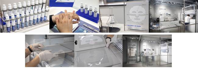 아이오페 랩의 커스텀 뷰티 랩. 맞춤형 마스크와 세럼을 제조한다.