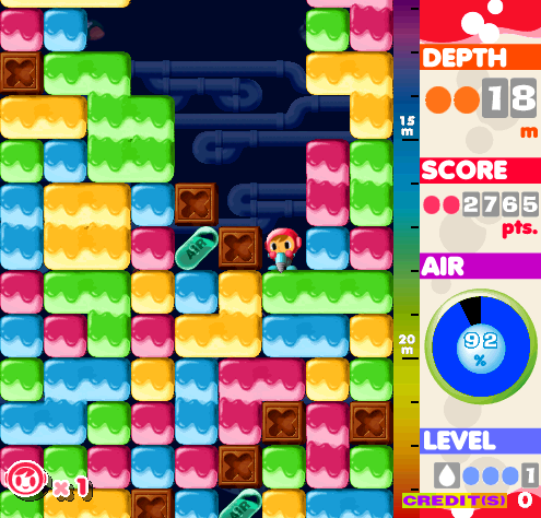 (미스터 드릴러. 땅만 파고 내려가지만 사실은 녹록치 않은 게임!)