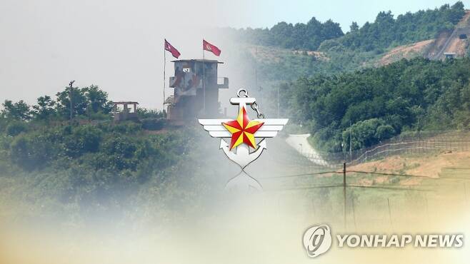군, 북한 '코로나 의심 탈북민, 분계선 월북' 주장에 "확인 중"(CG) [연합뉴스TV 제공]
