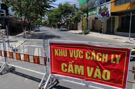 베트남 다낭 코로나19 확진자 거주지 주변 봉쇄 [베트남뉴스 웹사이트 캡처. 재판매 및 DB 금지]