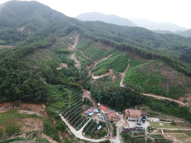 산사태 피해 [제천시 제공. 재판매 및 DB금지]