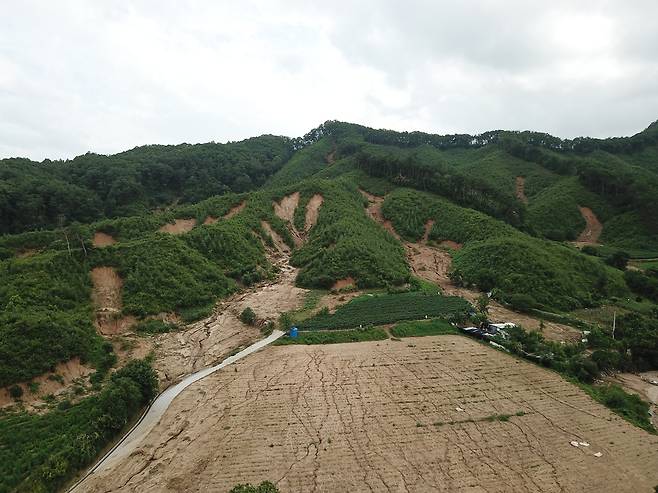 산사태 피해 [제천시 제공. 재판매 및 DB금지]