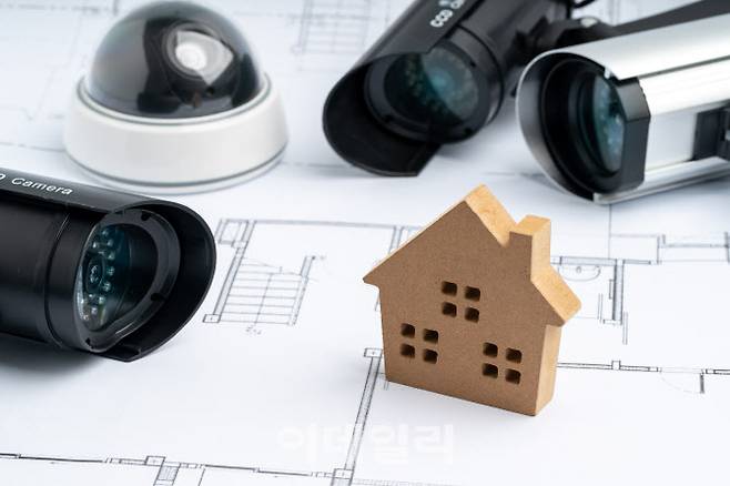 CCTV security online camera with house plan
