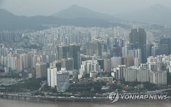 서울 여의도 63스카이아트에서 바라본 마포구 일대 아파트 [연합뉴스 자료사진]