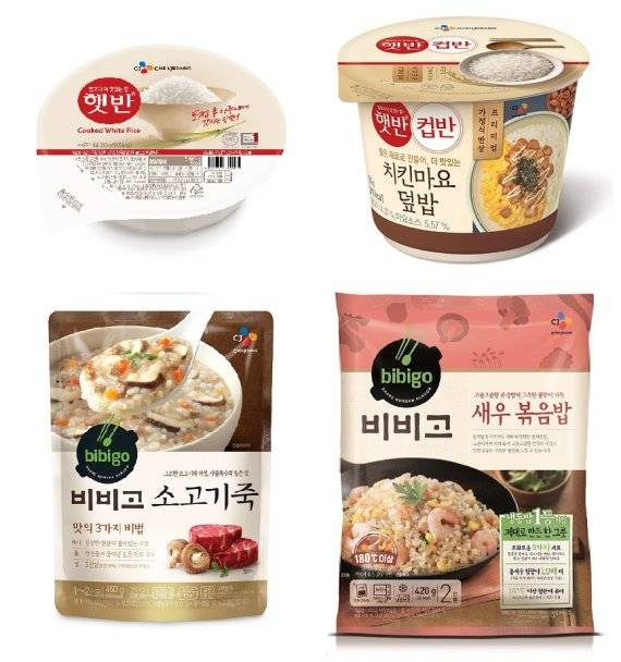CJ제일제당의 쌀가공 간편식 대표 제품.