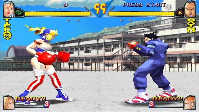 (초창기 3D게임이어서 폴리곤이 두드러진다)