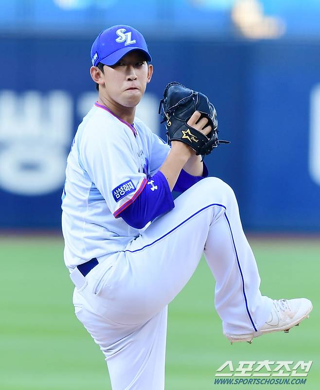 KBO리그 삼성 라이온즈와 KIA타이거즈의 경기가 16일  대구삼성라이온즈파크에서 열렸다. 삼성 선발투수 허윤동이 KIA 타선을 상대하고 있다. 

대구=최문영 기자  deer@sportschosun.com /2020.07.16/