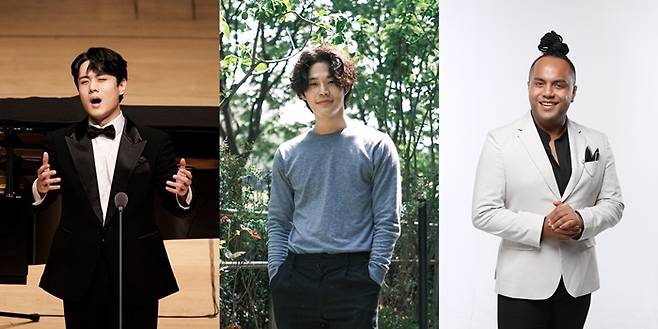 테너 김민석, 베이스 김바울, 바리톤 소코(왼쪽부터). 제공|아트앤아티스트