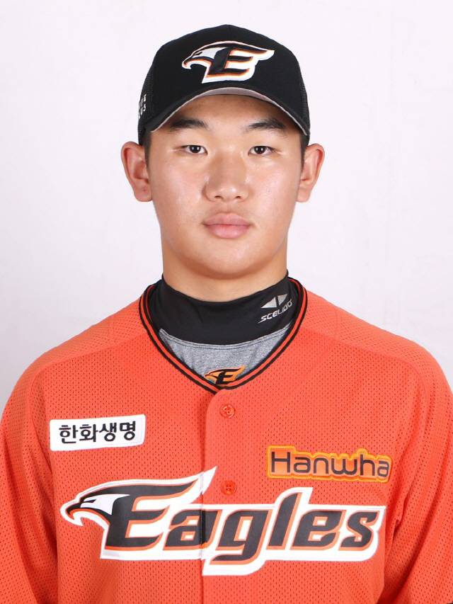 한화 유니폼을 입은 정민규. 사진제공=한화 이글스