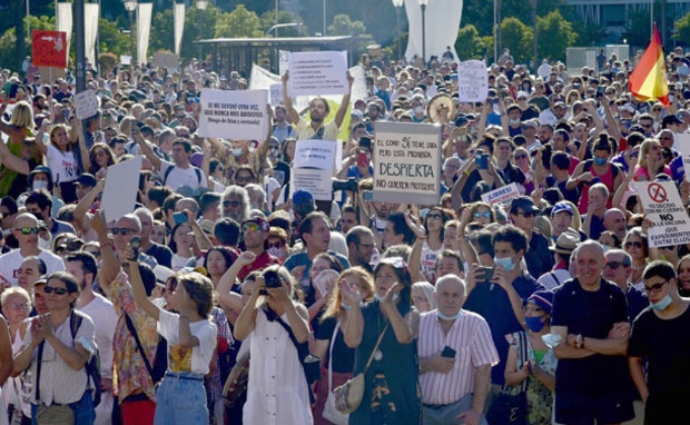 스페인 마드리드서 열린 마스크 착용 반대 시위./사진=AFP 연합뉴스