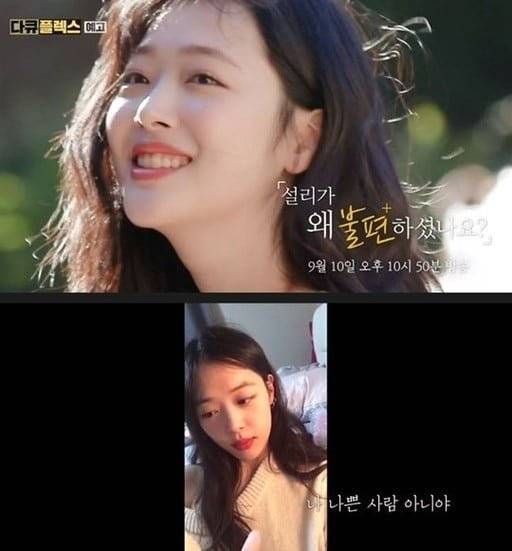 MBC 다큐플렉스 설리편. [방송화면 캡처]