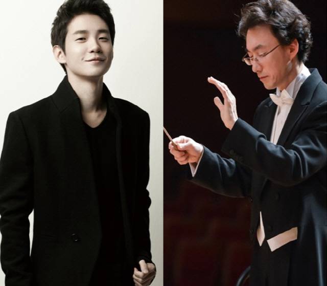 오는 10월 19일 ‘라흐마니노프&차이콥스키’ 공연에서 협연하는 피아니스트 임동혁(왼쪽)과 트리니티필하모닉오케스트라(지휘자 류성규)/사진=크레디아