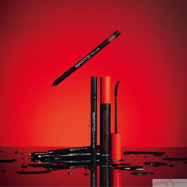 1  메리쏘드  릴 타투 펜슬 라이너 0.4g 8천9백원. 2  메리쏘드  릴 타투 브러쉬 펜 라이너 0.4g 9천8백원. 3  메리쏘드  릴 롱 카라 7g 1만7천4백원.