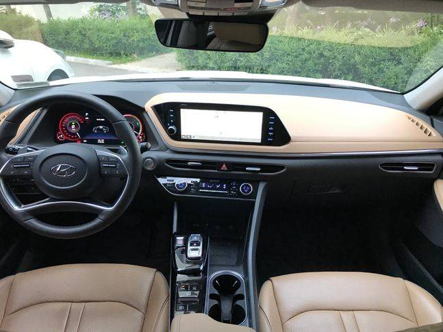 신형 쏘나타 하이브리드 인테리어. ⓒ데일리안 박영국 기자