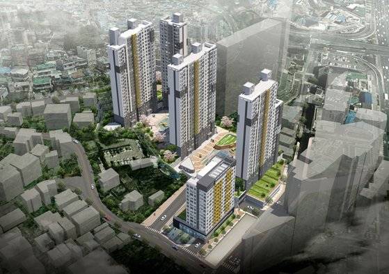 LH가 동구 좌천동에 건립할 아파트 조감도. [부산 동구]