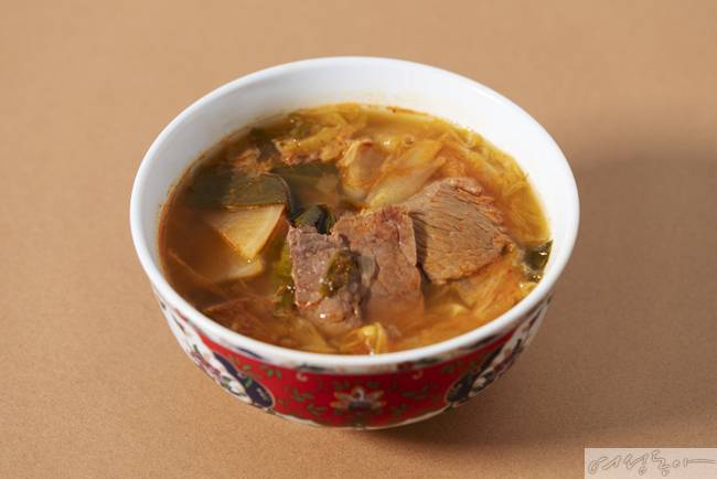 온달 육개장 조리 후 모습.