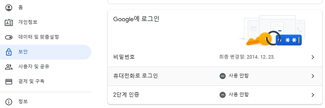 구글 계정 비밀번호 바꾸기